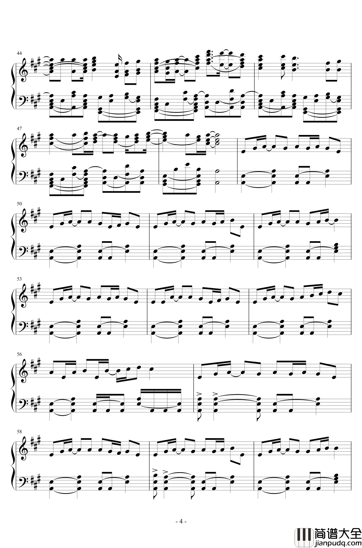 平凡之路钢琴谱_朴树