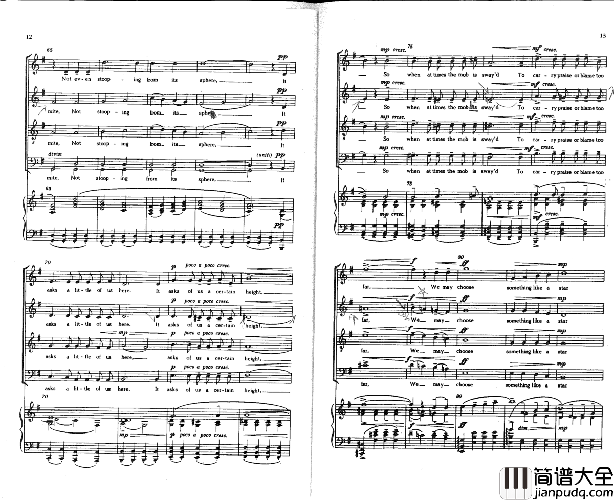 Choose_something_like_a_star钢琴谱_Randall_Thompson