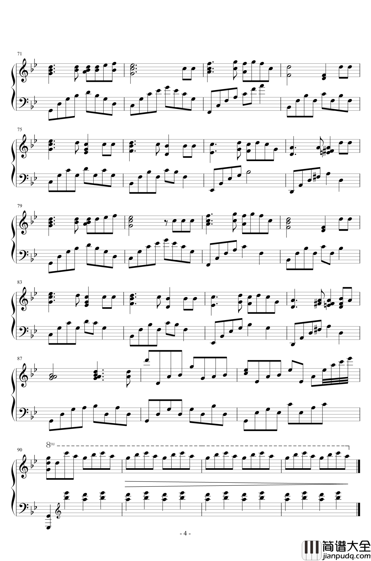 星月之湄钢琴谱_黄捷