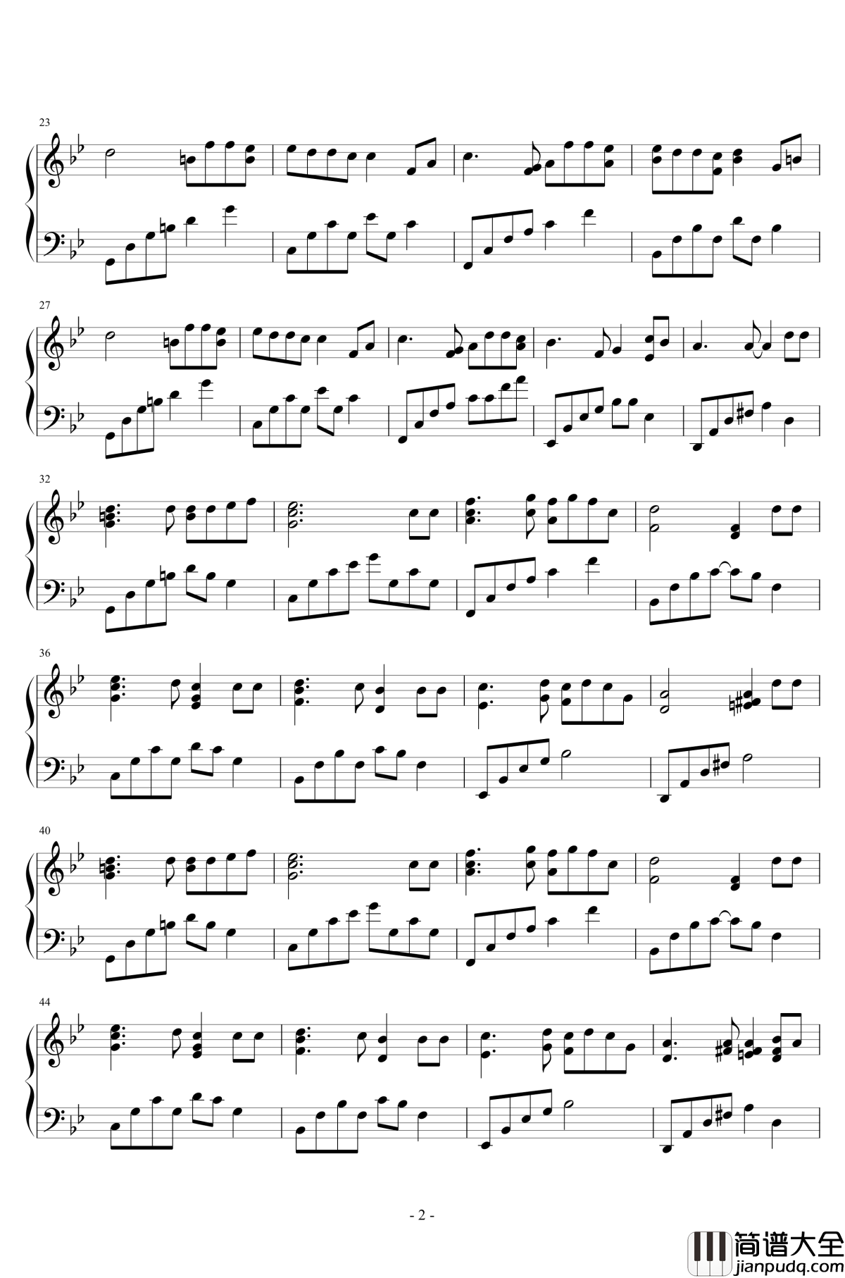 星月之湄钢琴谱_黄捷