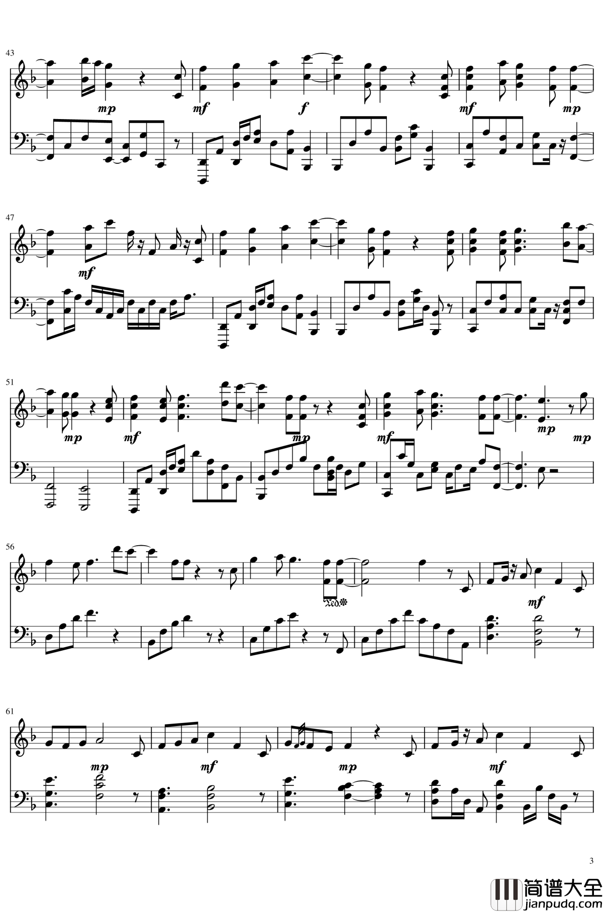 紫罗兰永恒花园op钢琴谱