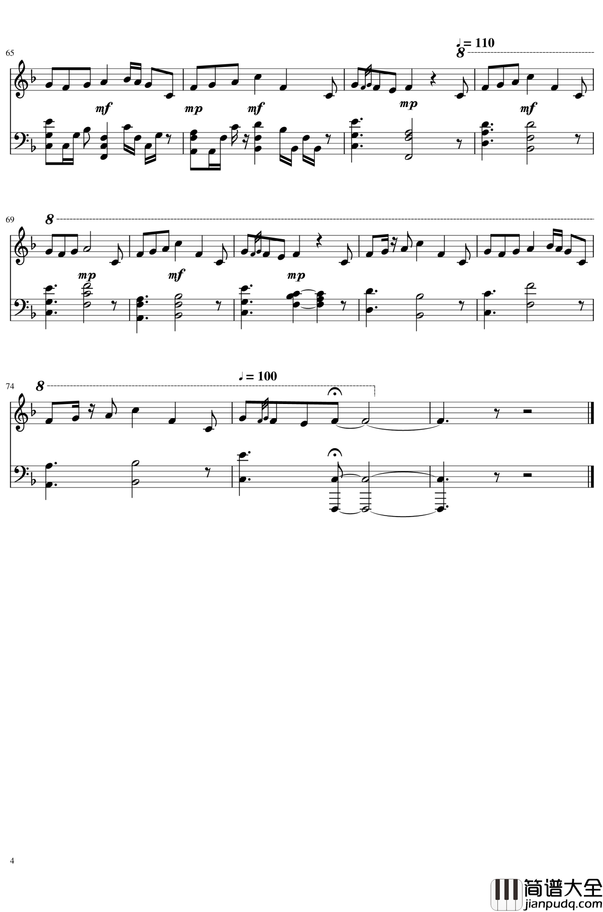 紫罗兰永恒花园op钢琴谱