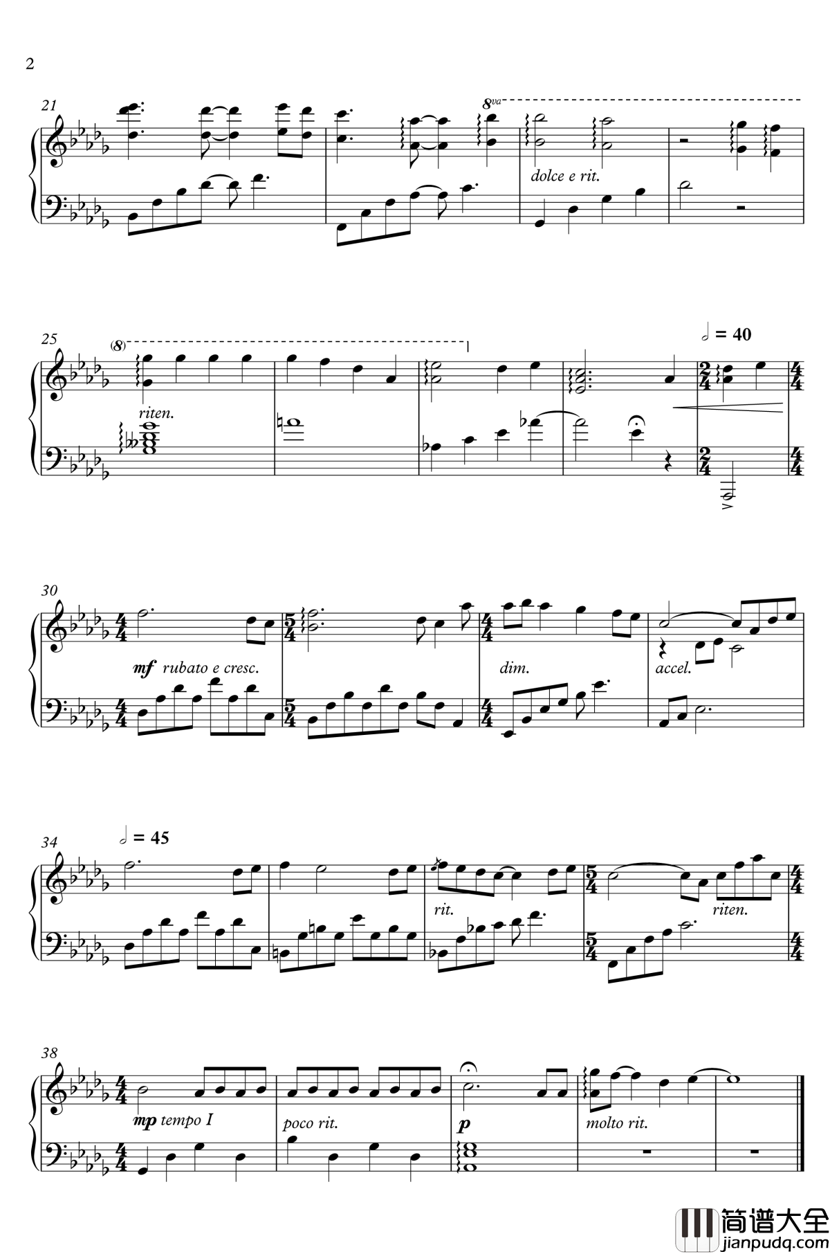 For_river钢琴谱_To_the_moon_Kan.R.Gao