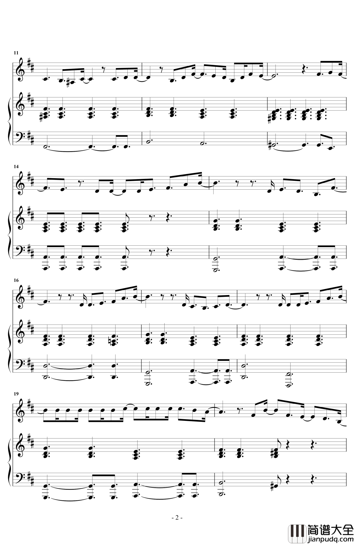 说散就散钢琴谱_华丽弹唱版_JC