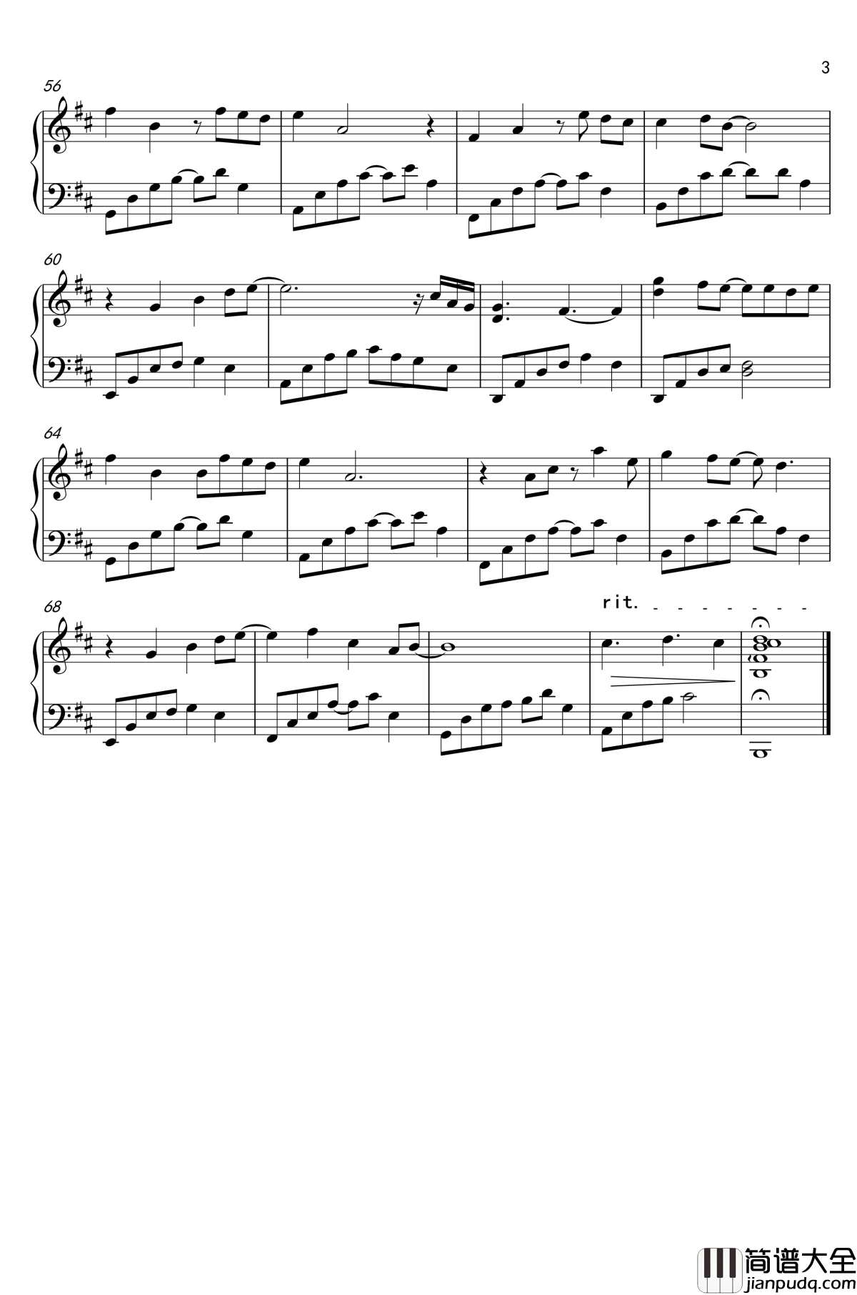 棋逢对手钢琴谱_恋与制作人插曲