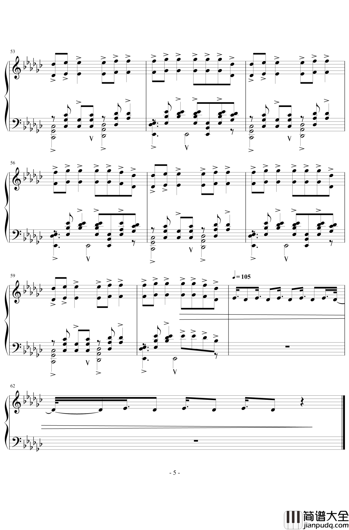 PDD洪荒之力钢琴谱_Hoaprox