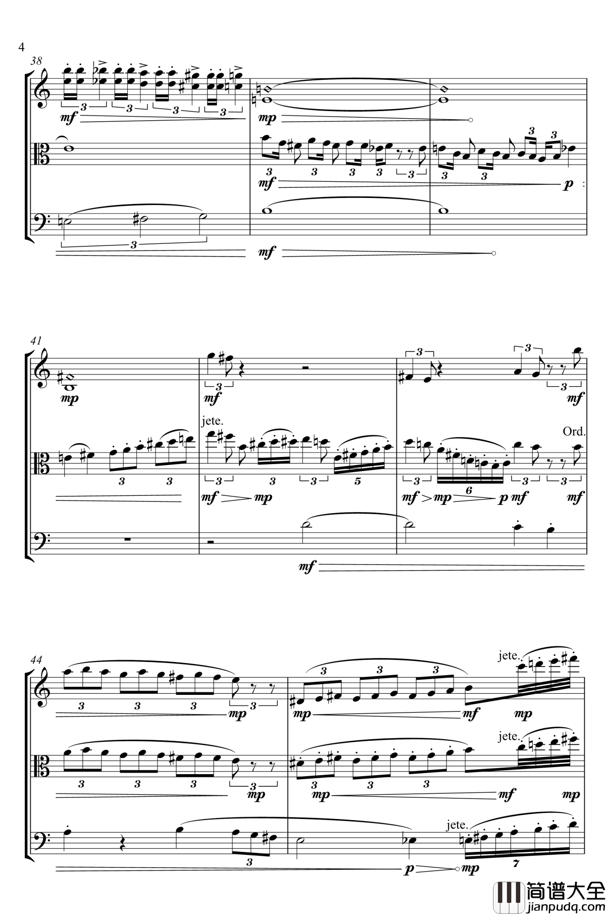 不可描述的剧情钢琴谱_弦乐三重奏_breadjuice