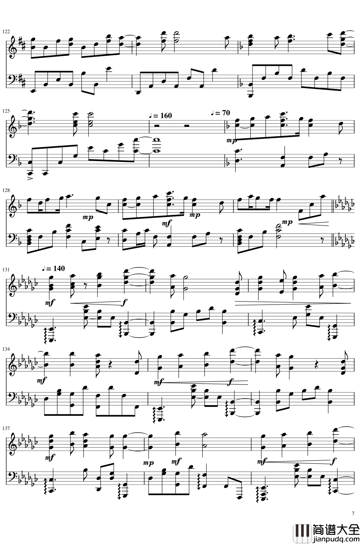 sincerely钢琴谱_精制完整版_紫罗兰永恒花园