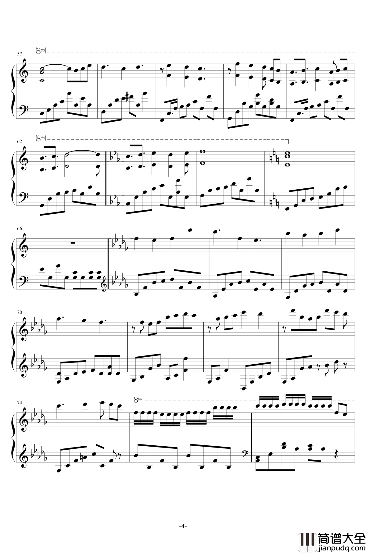 少女被渐渐遗忘钢琴谱_Sweet_Rain