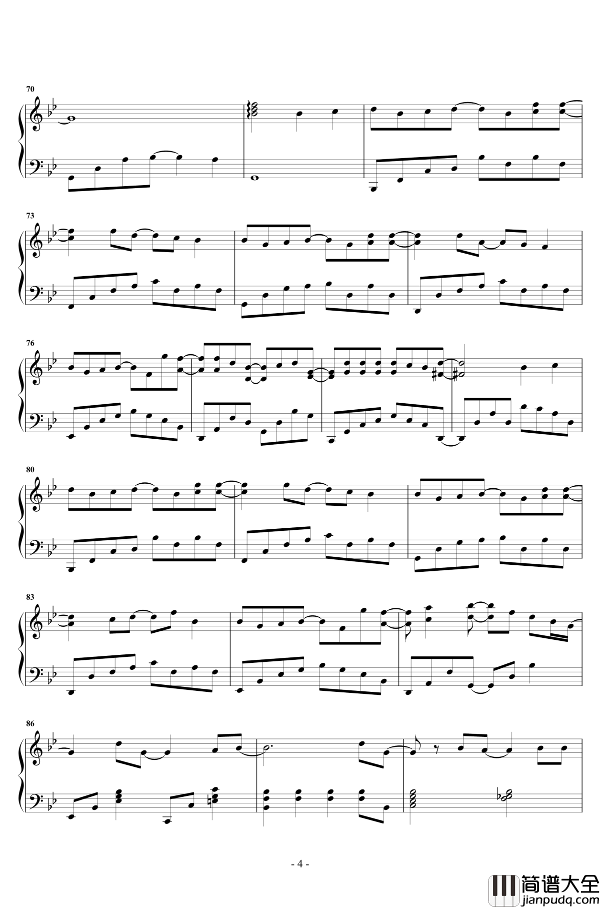 体面钢琴谱_完全原声_于文文