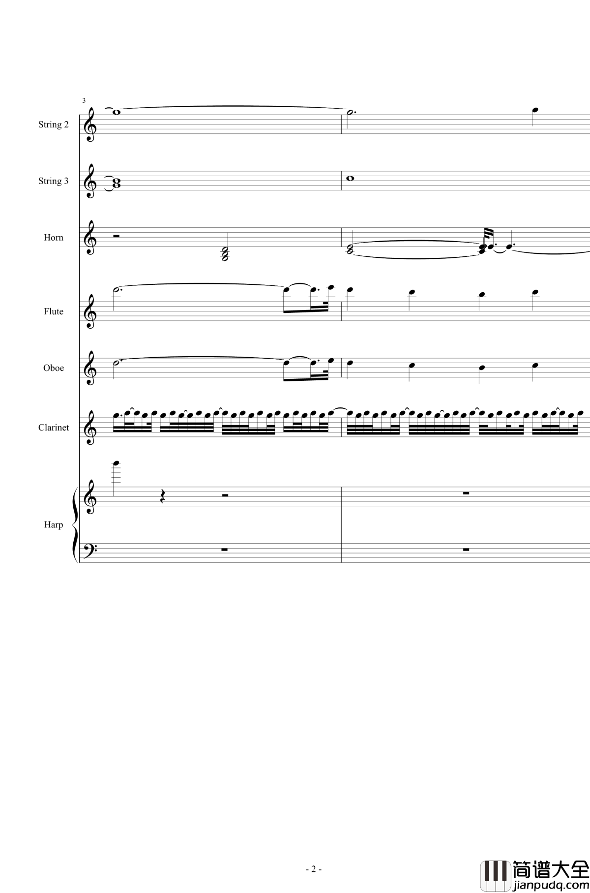 Or_AngelHar钢琴谱_天使的歌声_总谱