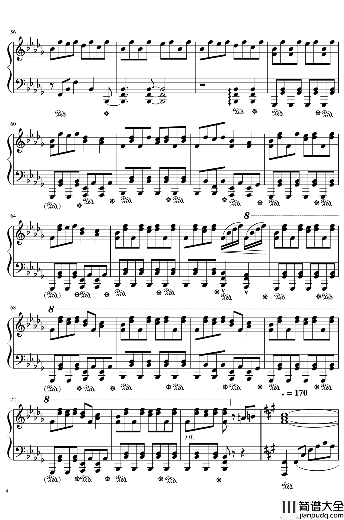 ハートフェルトファンシー_钢琴谱_东方地灵殿_触手猴～_Heartfelt_Fancy【幻想游戯＜地＞】