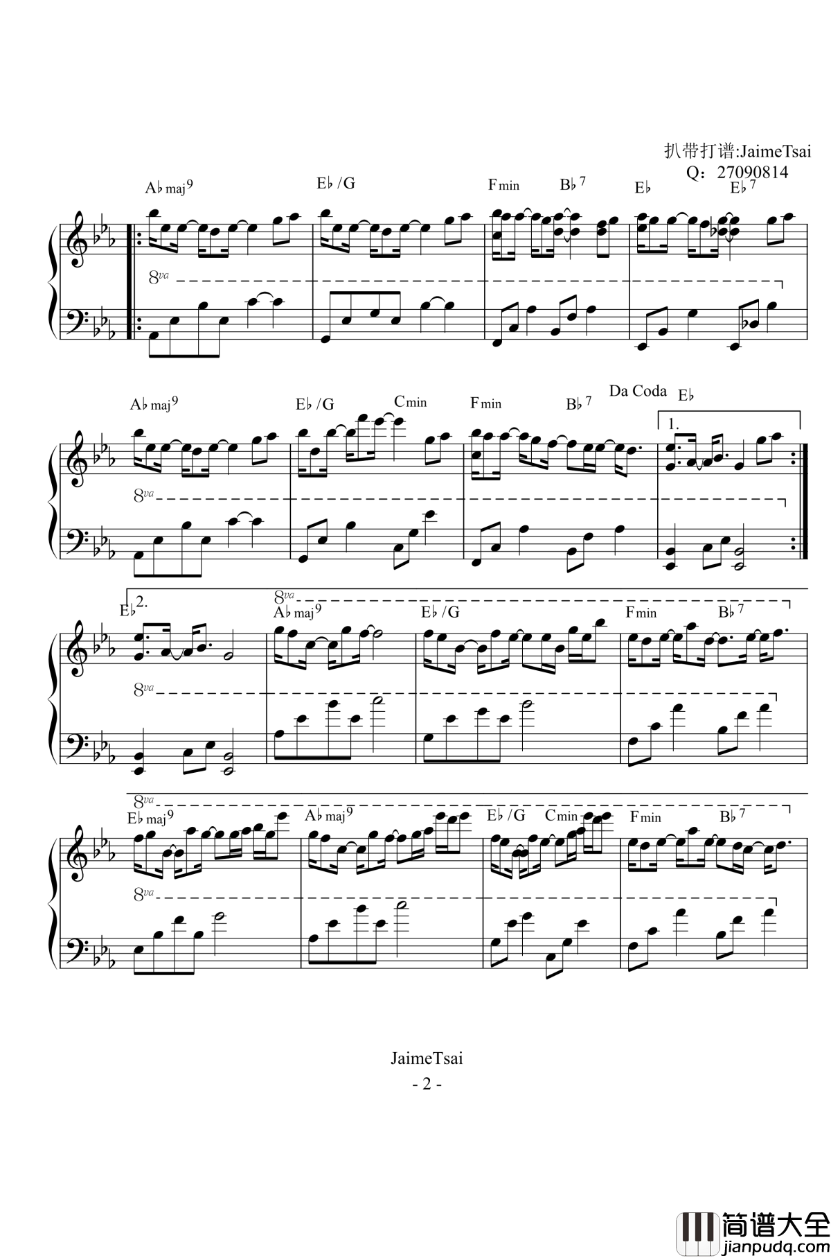 Always_By_Your_Side钢琴谱_Crepe