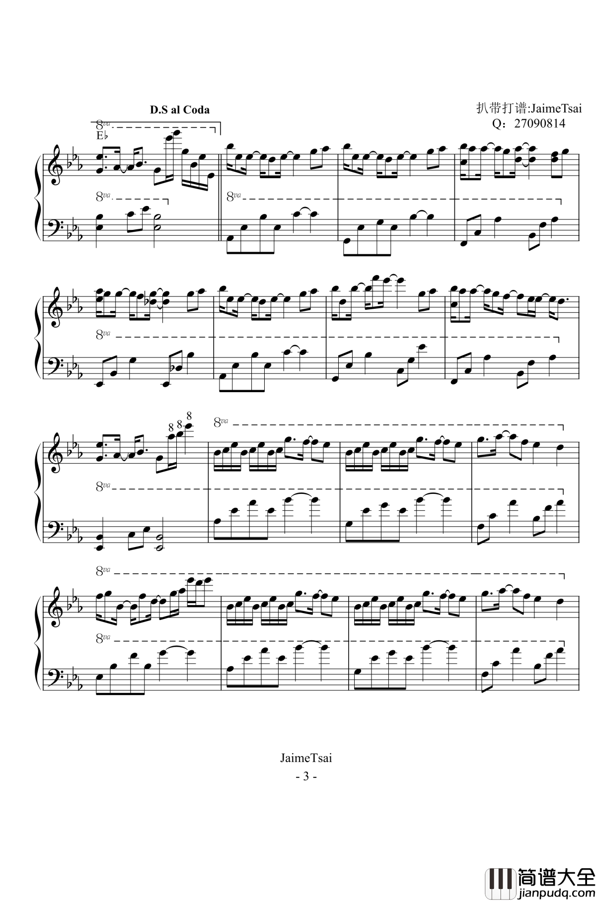 Always_By_Your_Side钢琴谱_Crepe