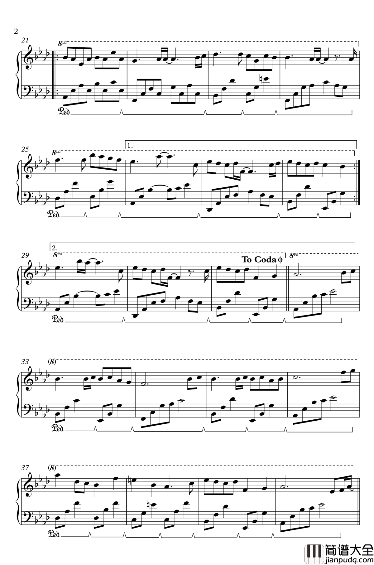 等你下课钢琴谱_钢琴版_周杰伦