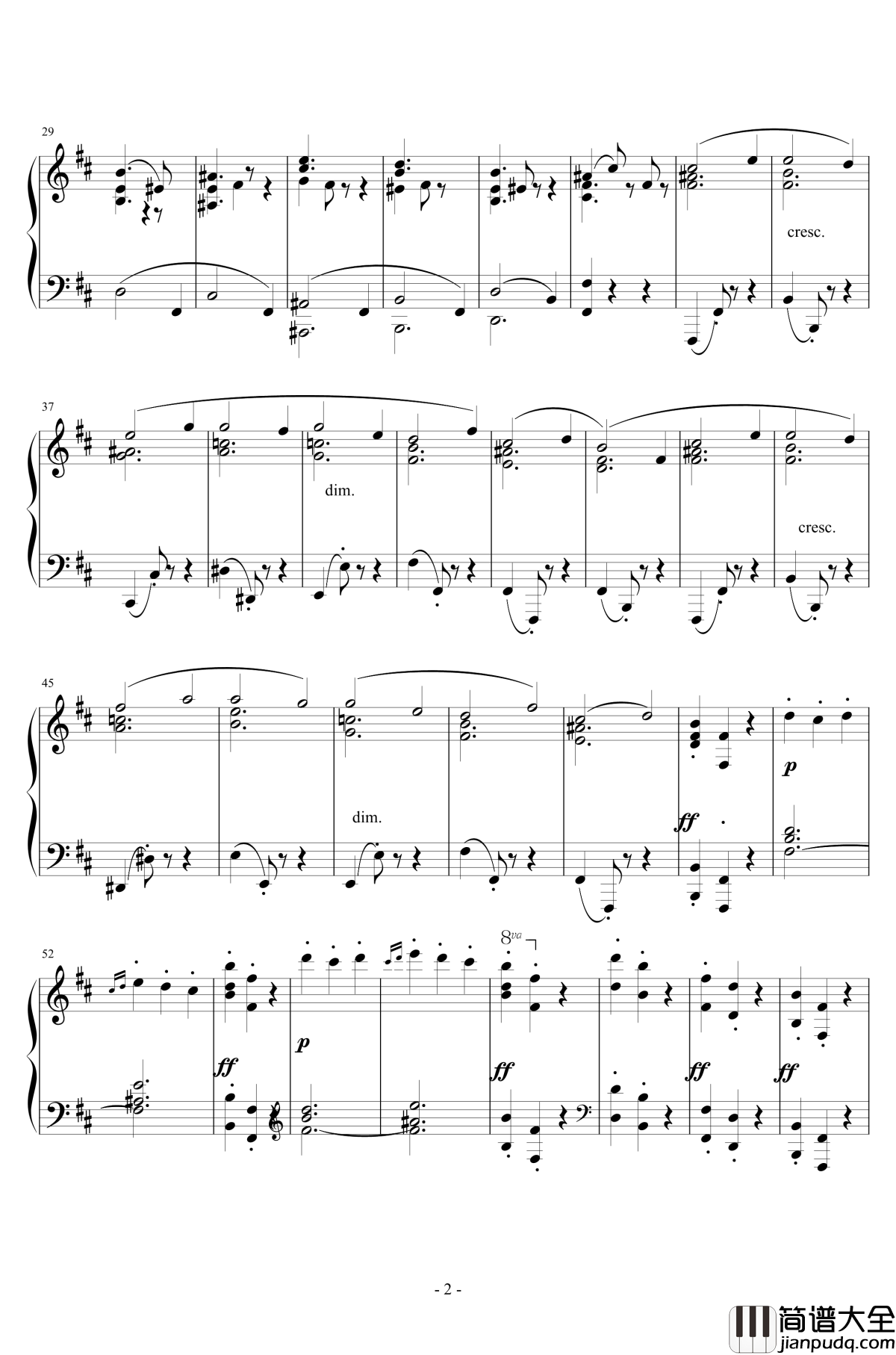 b小调第九钢琴奏鸣曲钢琴谱_Op.145第二乐章_谐谑曲_车尔尼_Czerny