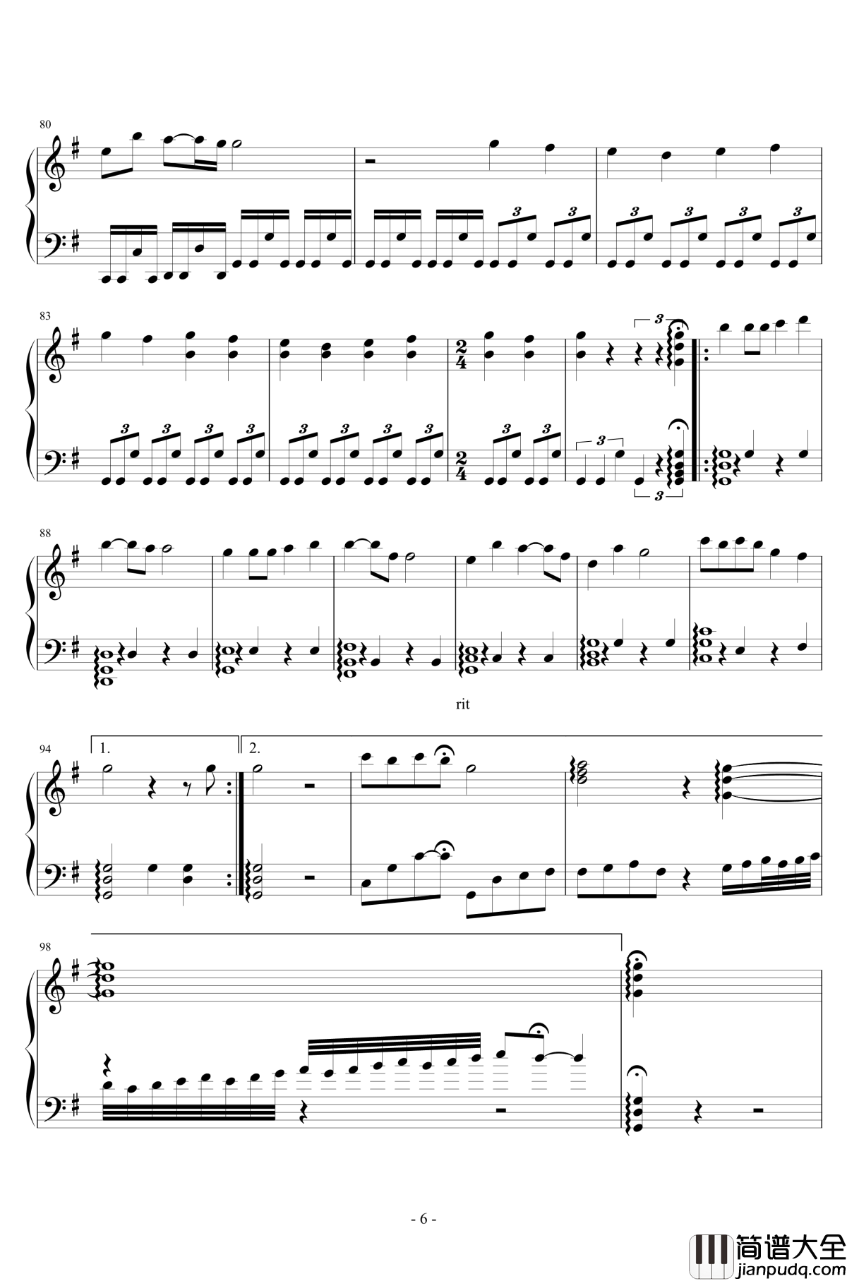 虫儿飞钢琴谱_疯狂版_郑伊健