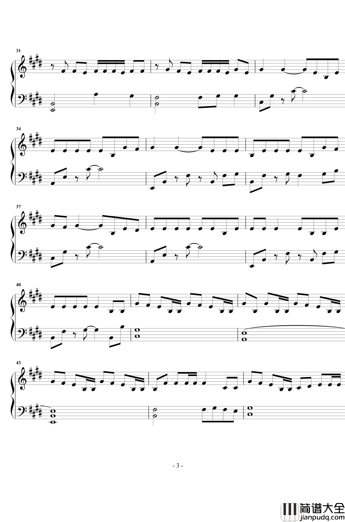 病变钢琴谱_Cubi