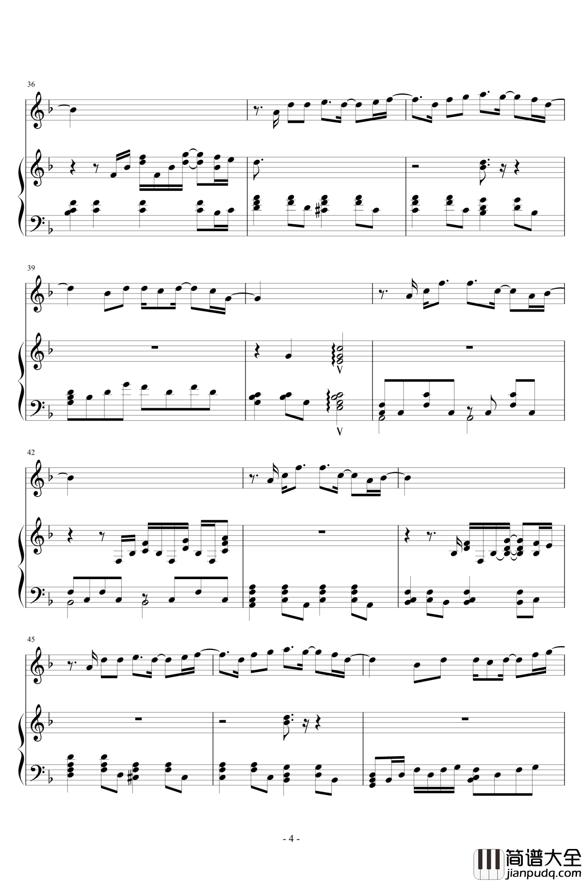 Wish_My_Life_Away钢琴谱_【寻找天堂OST】Finding_Paradise_Kan.R.Gao