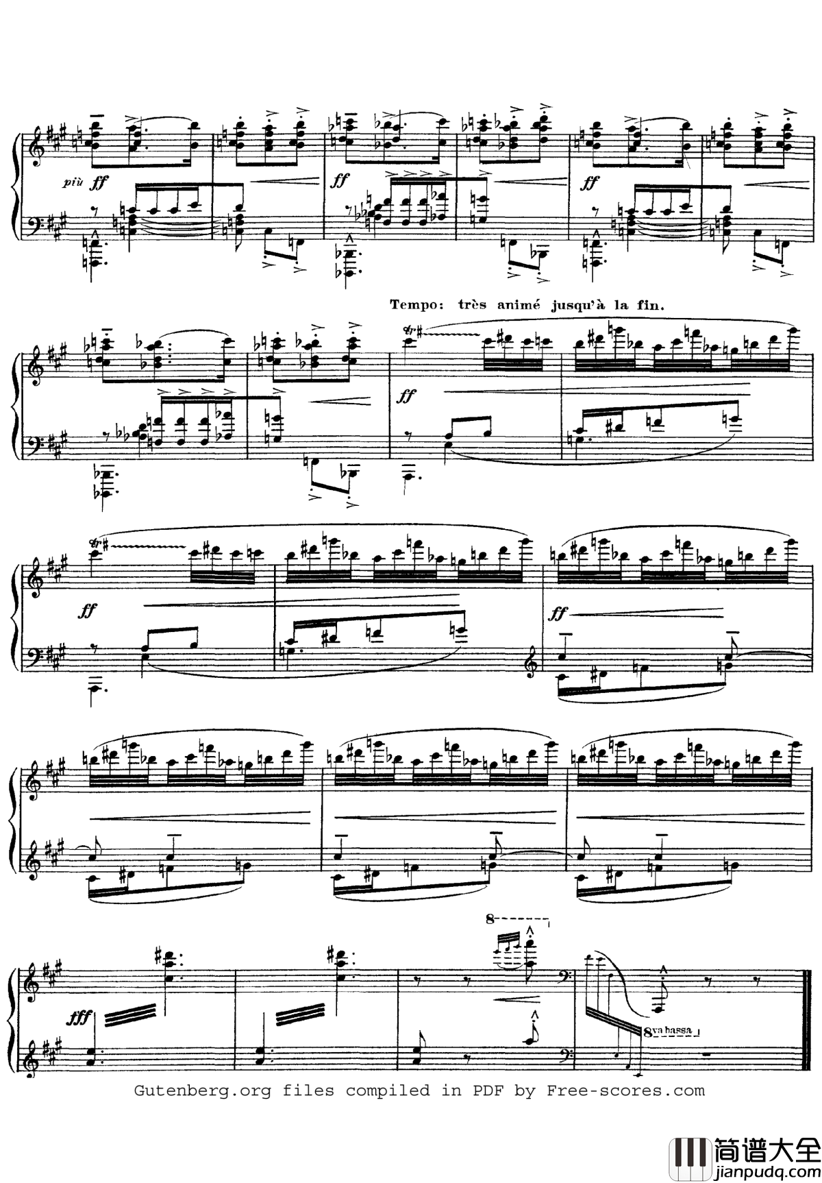 欢乐岛钢琴谱_德彪西