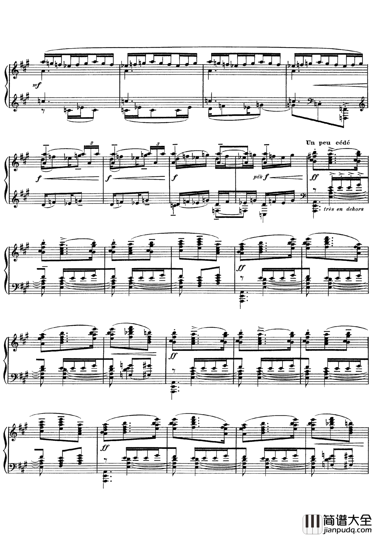 欢乐岛钢琴谱_德彪西