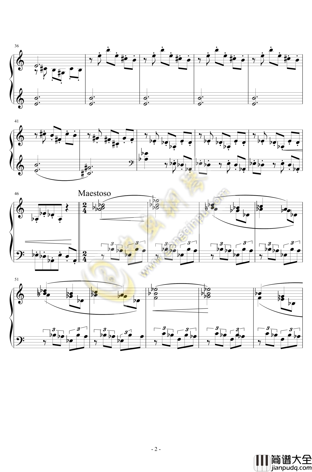 小交响曲钢琴谱_第一乐章_雅纳切克