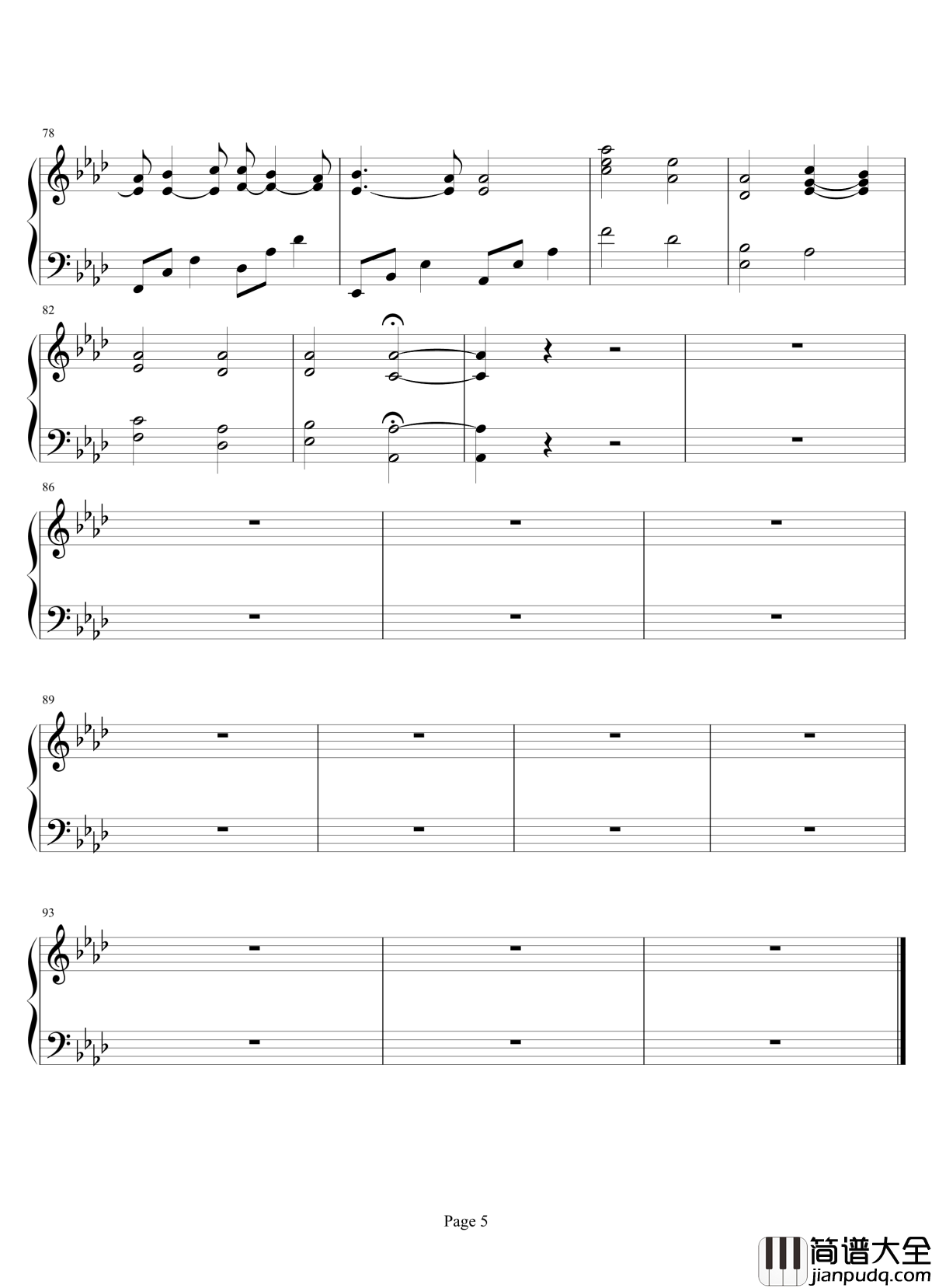 Beyond_The_Memory_July_钢琴谱