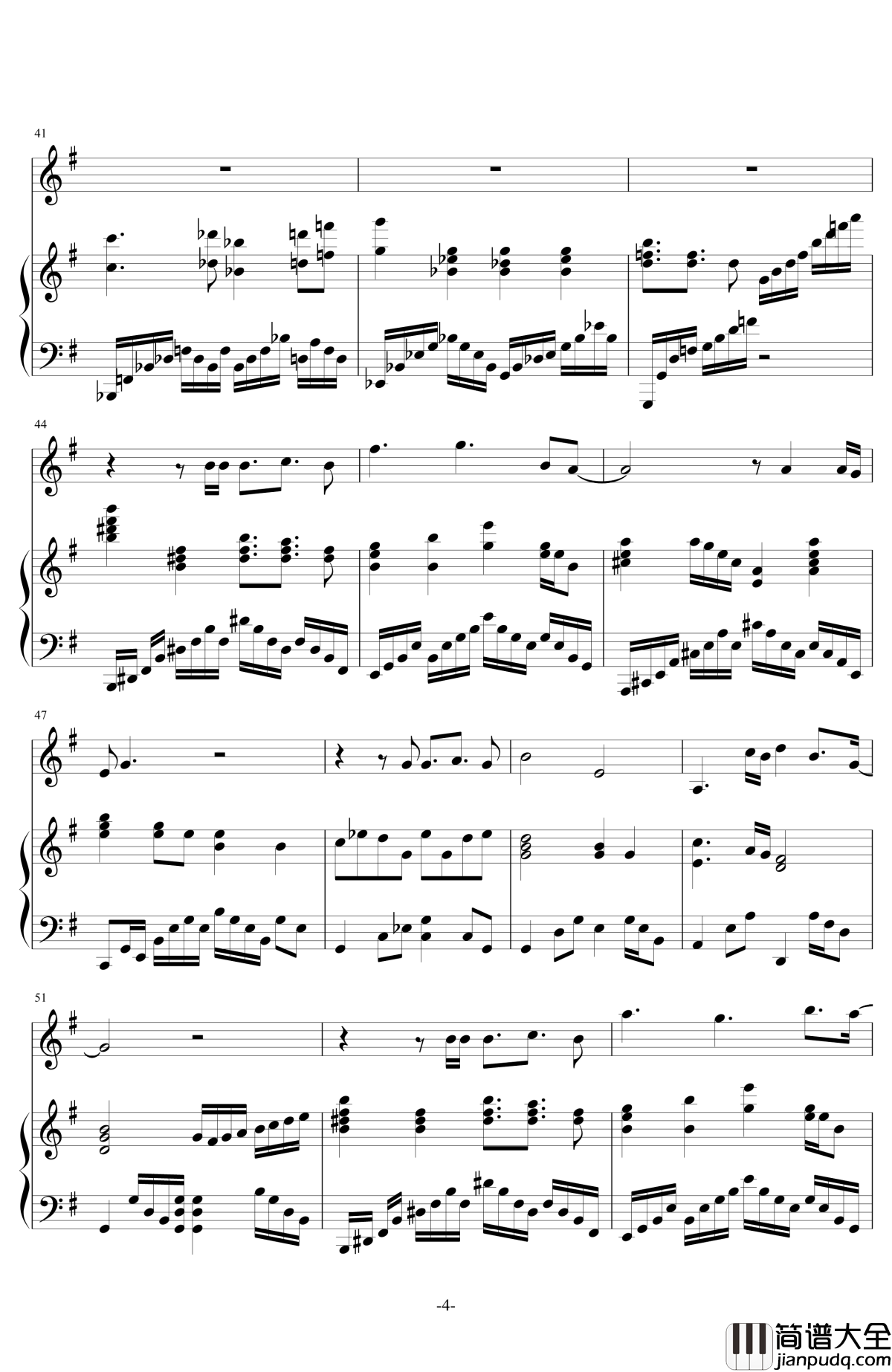 全曲终钢琴谱_小柯