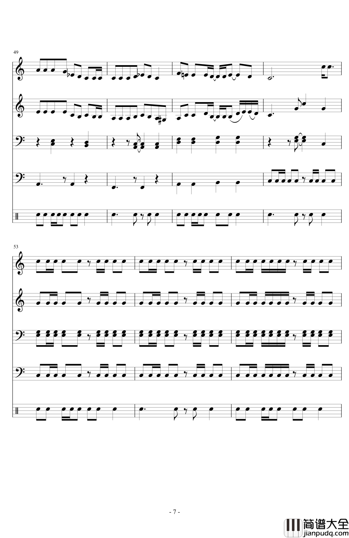 when_I'm_gone钢琴谱_Rihanna