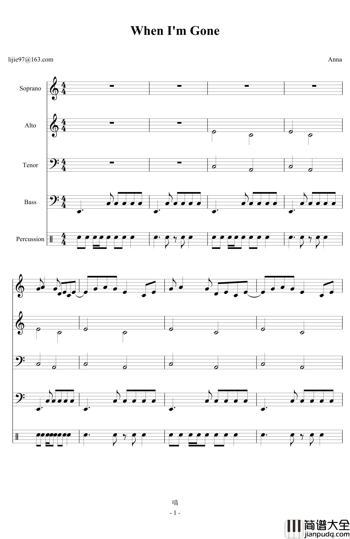 when_I'm_gone钢琴谱_Rihanna