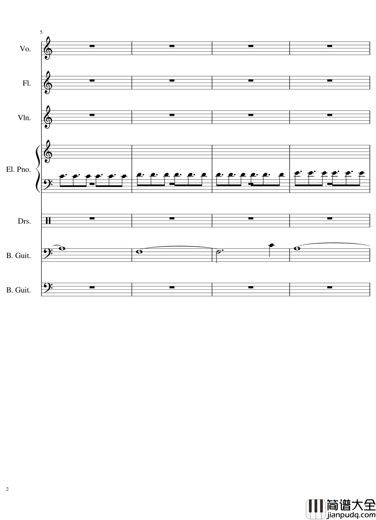 Intro钢琴谱_The_xx