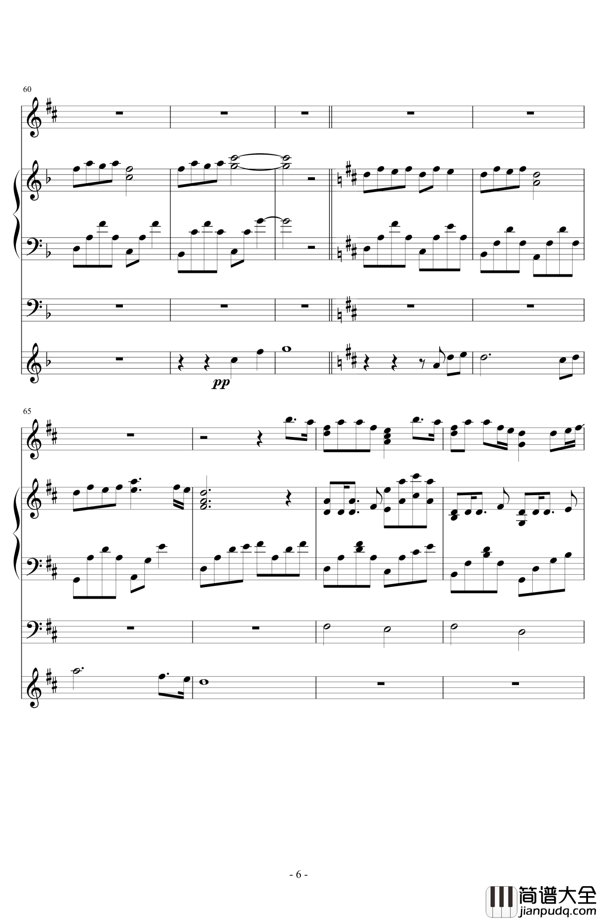 樱花草钢琴谱_总谱_sweety