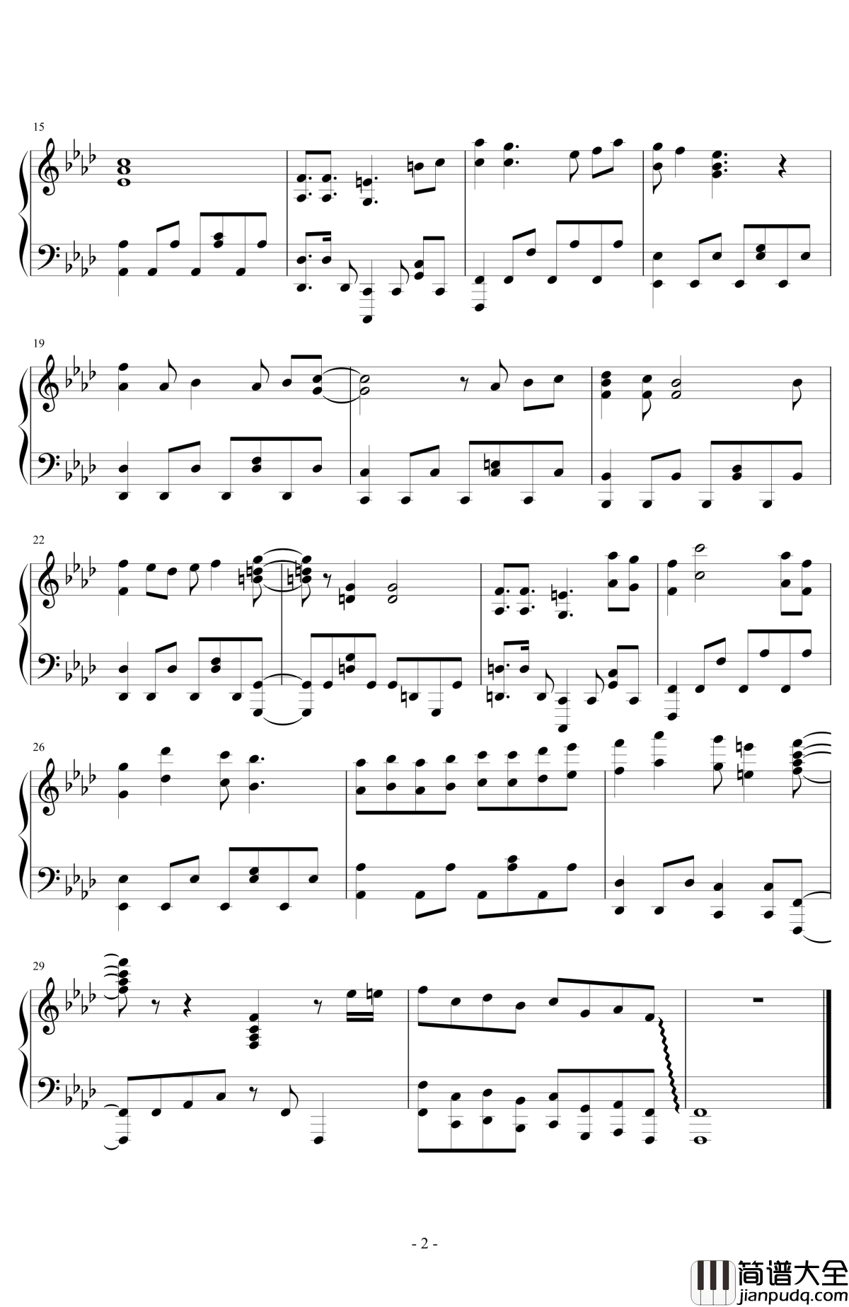 名侦探柯南主题曲钢琴谱_Kakimuki