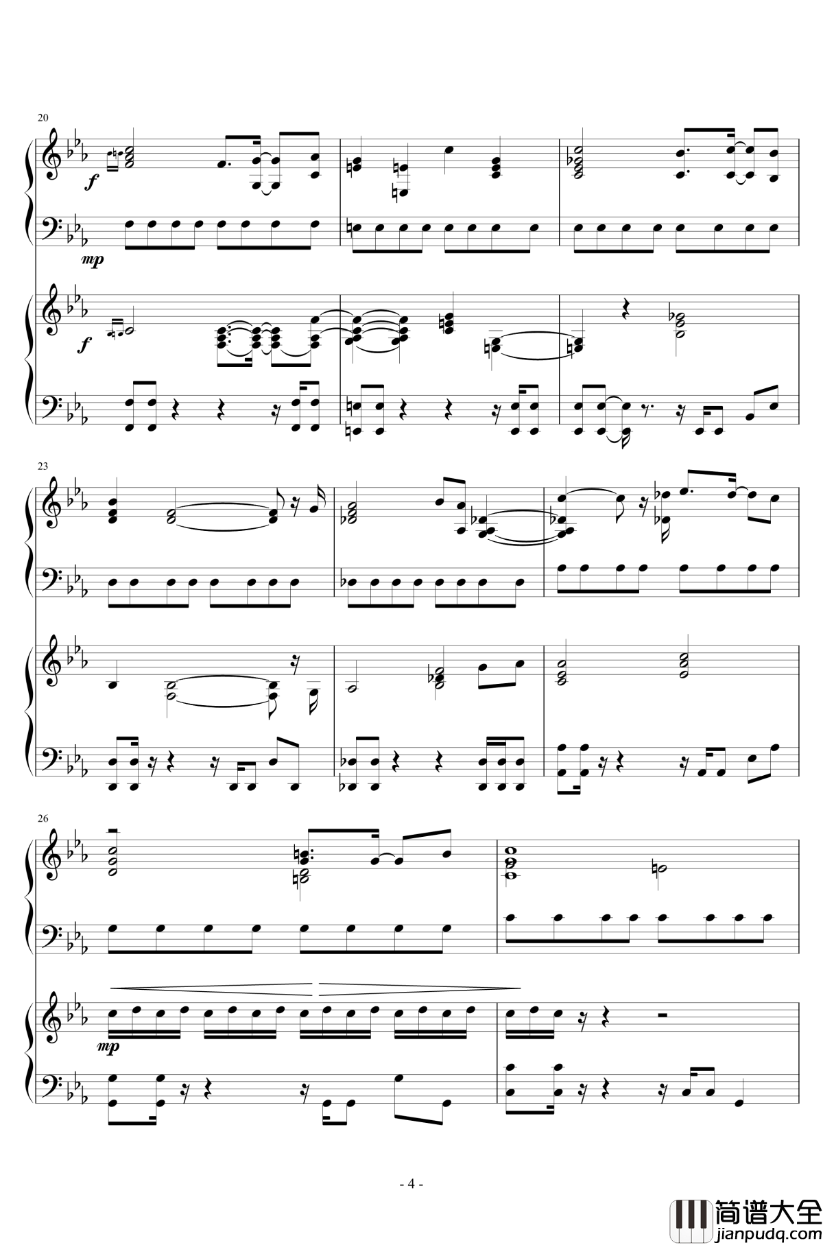 第一章_主题曲钢琴谱_尸体派对_血色笼罩_Corpse_Party