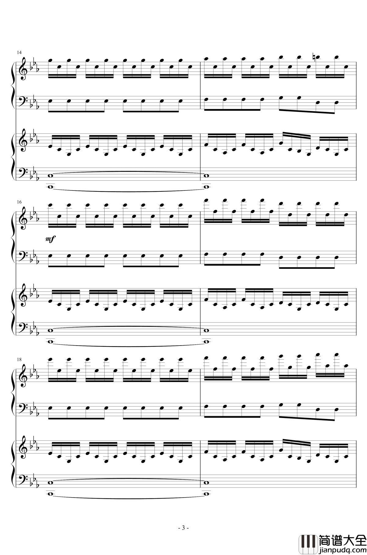 第一章_主题曲钢琴谱_尸体派对_血色笼罩_Corpse_Party