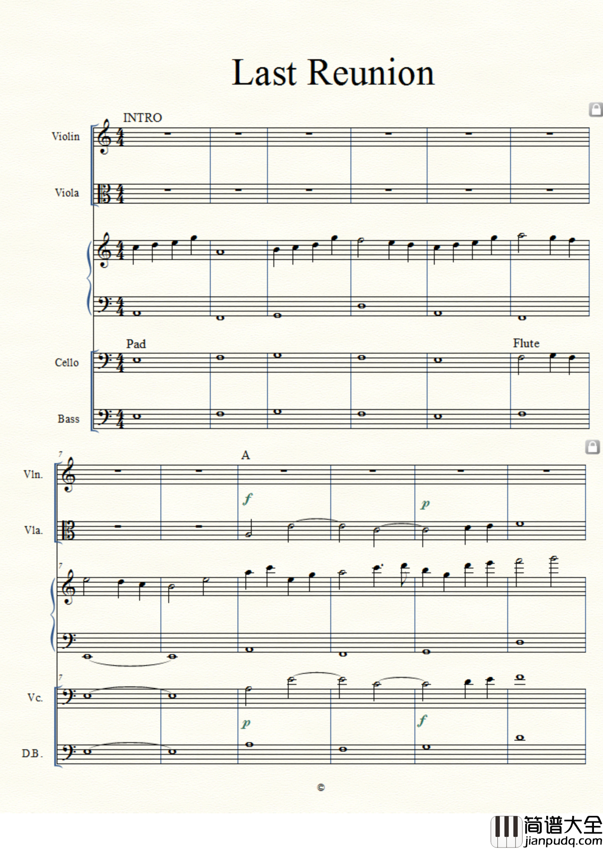 Last_Reunion钢琴谱_Peter_Roe