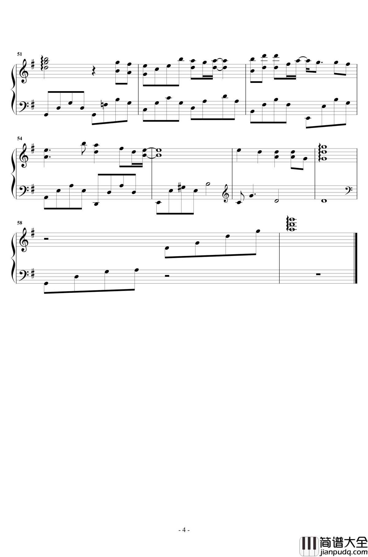 多想留在你身边钢琴谱_独奏_刘增瞳