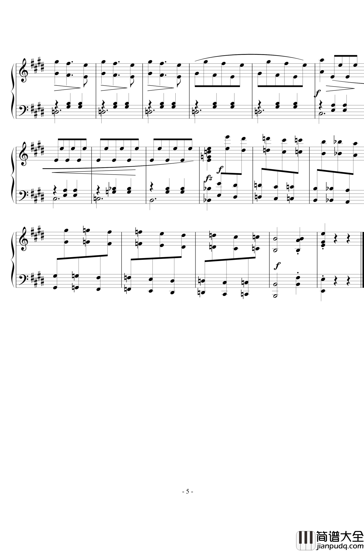 圆舞曲钢琴谱_Op.24__No.5_西贝柳斯