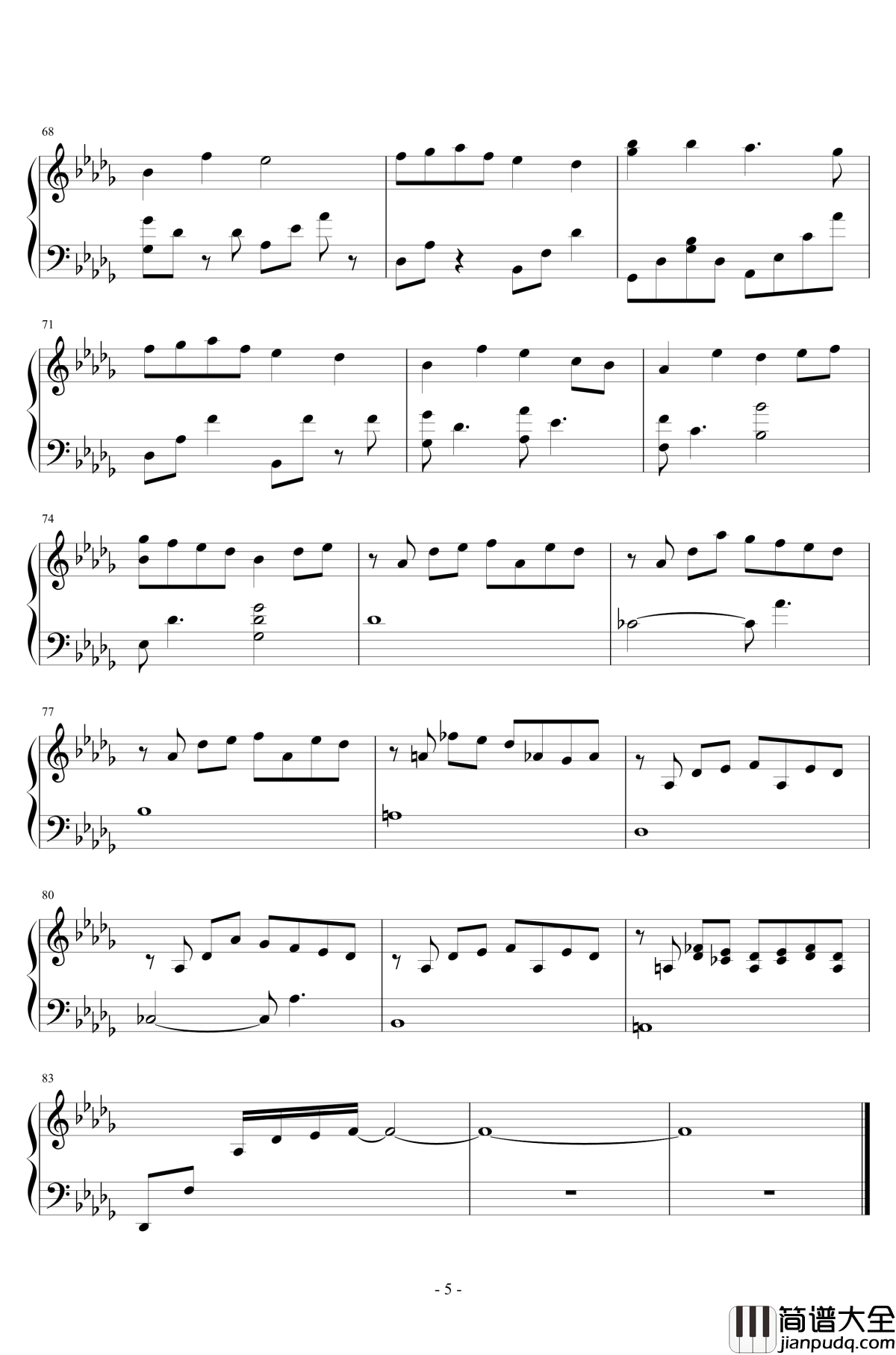 Snow_Dreams钢琴谱_完全版_班得瑞_Bandari_雪之梦