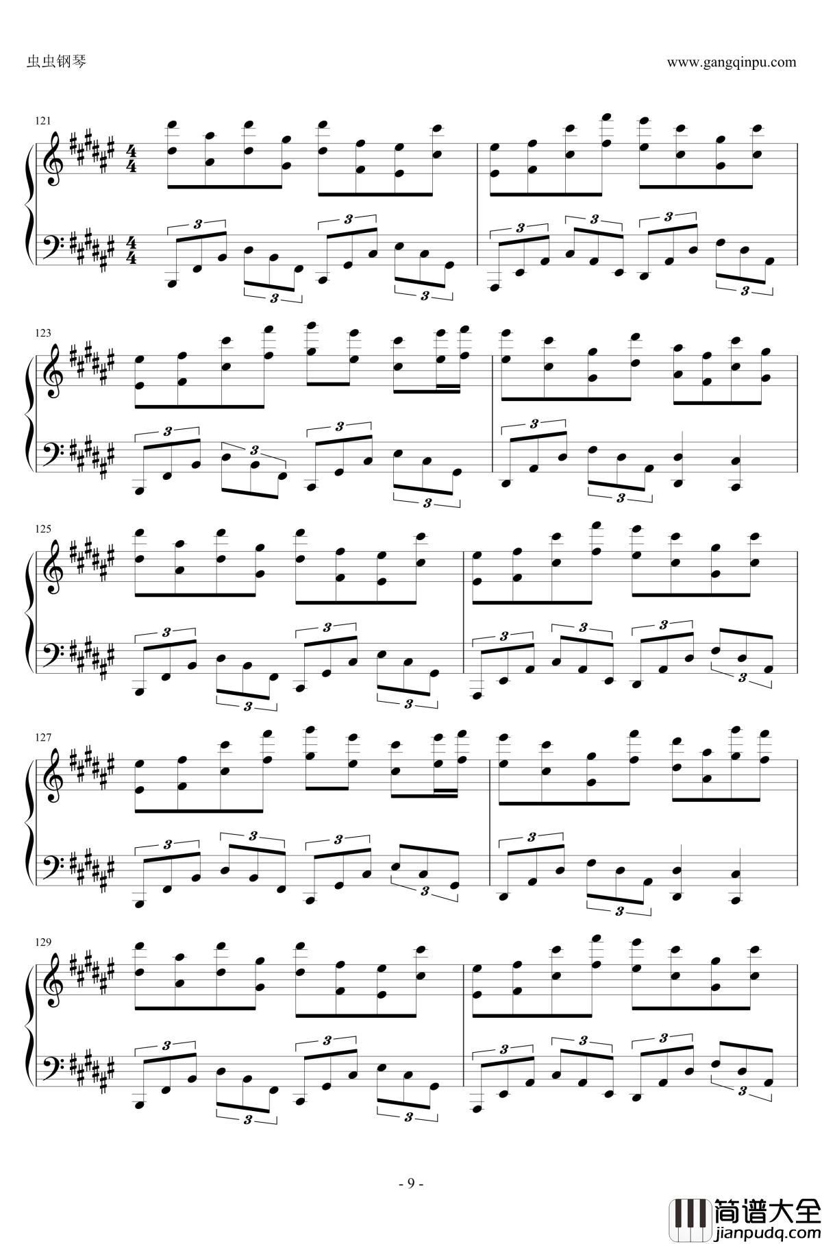 まらしぃ钢琴谱_东方神灵庙