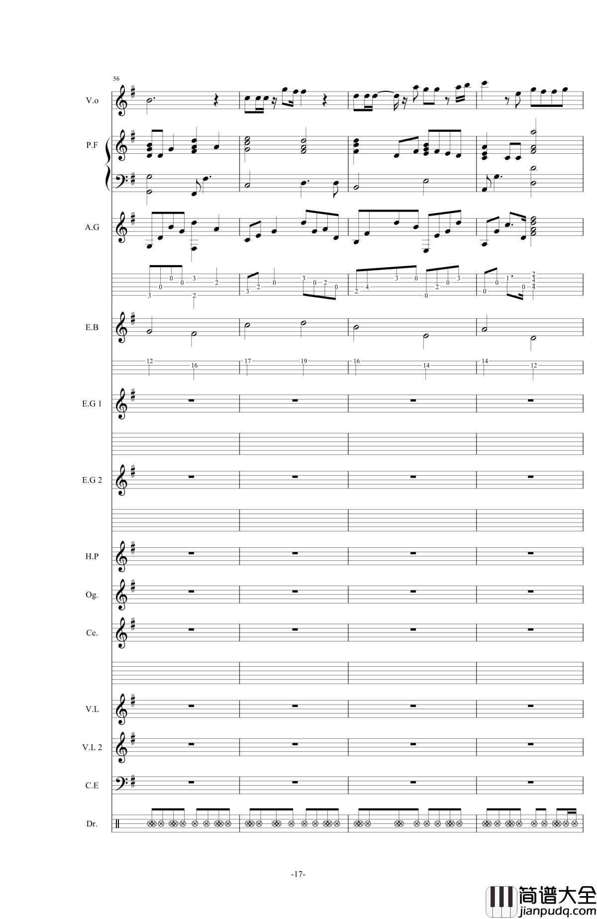 オレンジ钢琴谱_四月是你的谎言