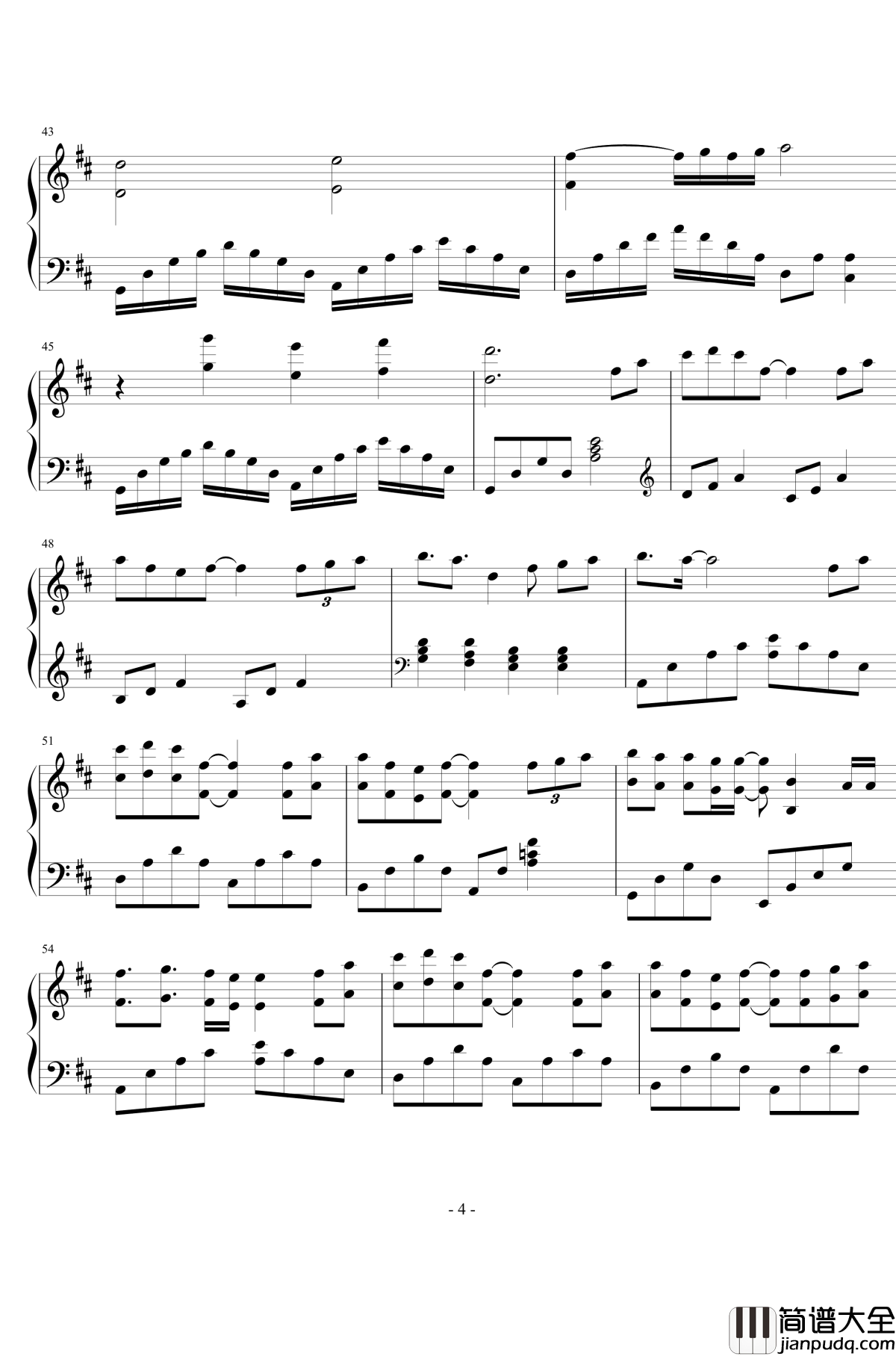 就算没有如果钢琴谱_三生三世十里桃花插曲_香香