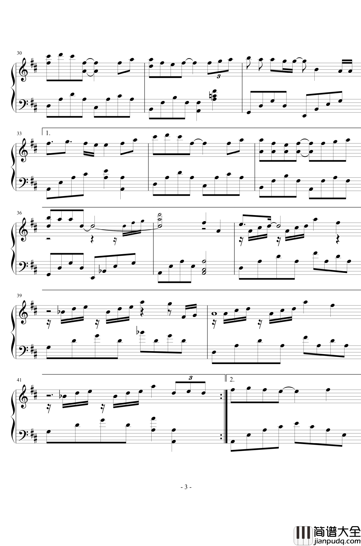 就算没有如果钢琴谱_三生三世十里桃花插曲_香香