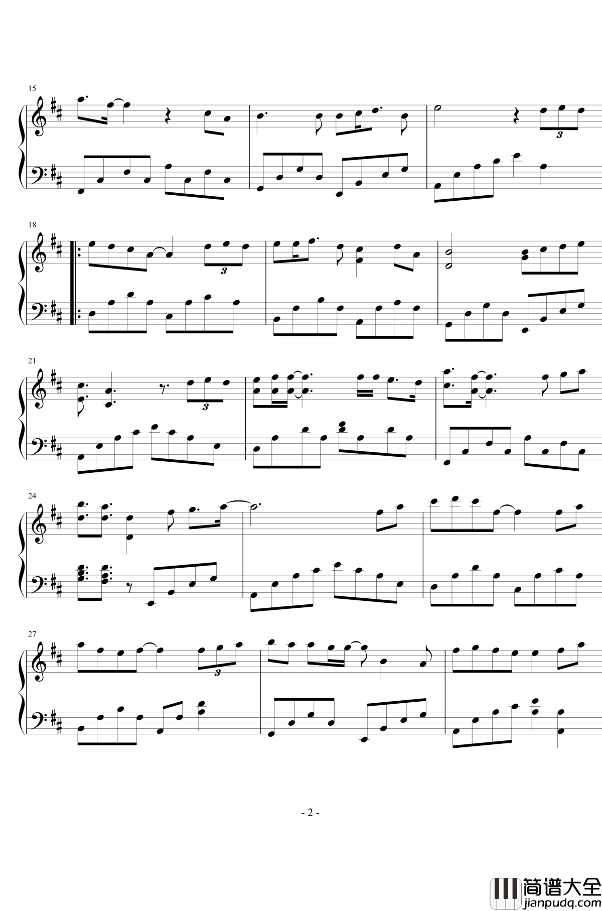 就算没有如果钢琴谱_三生三世十里桃花插曲_香香