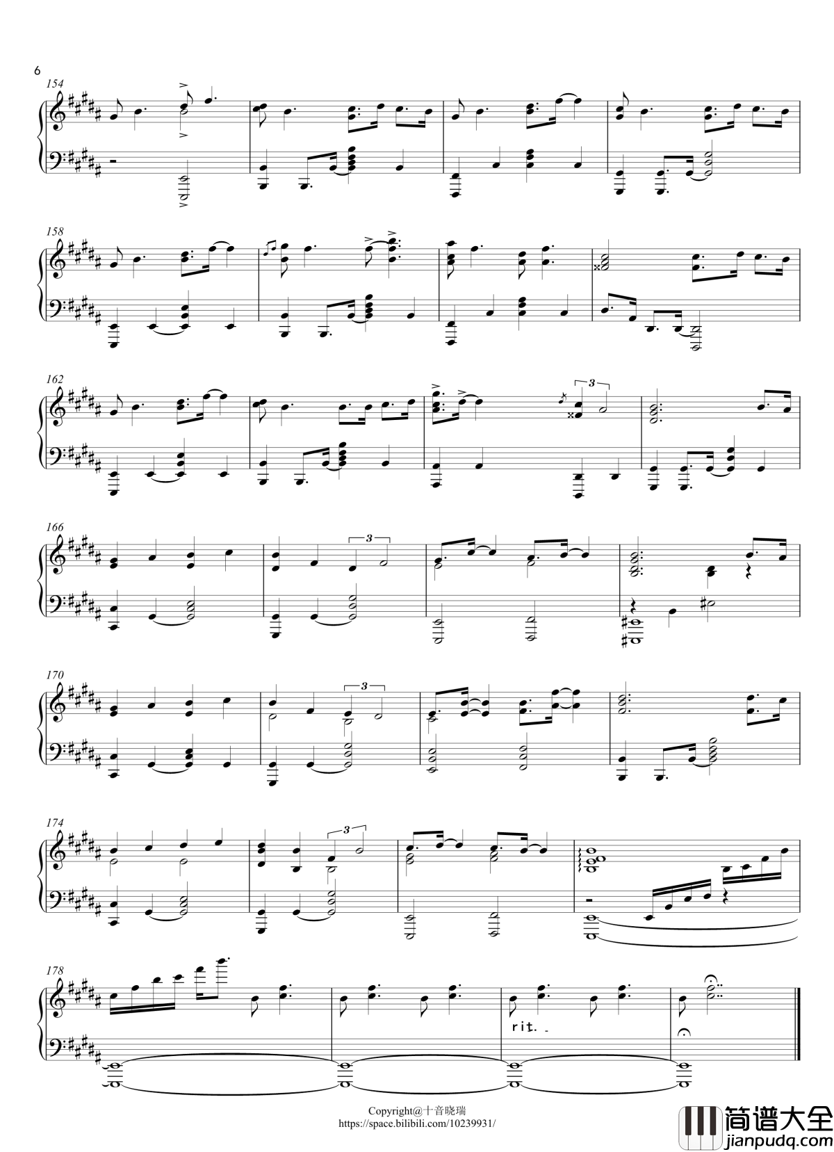 Lemon钢琴谱_米津玄师_Unnatural主题歌