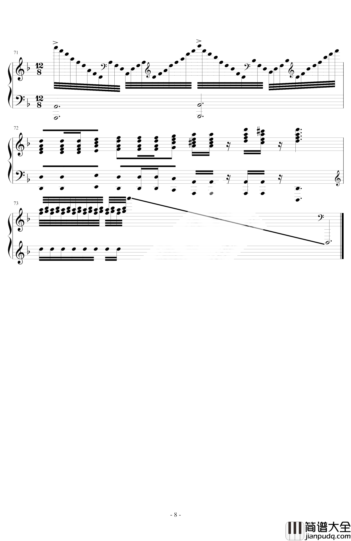 加勒比海盗钢琴谱_马克西姆_Maksim·Mrvica