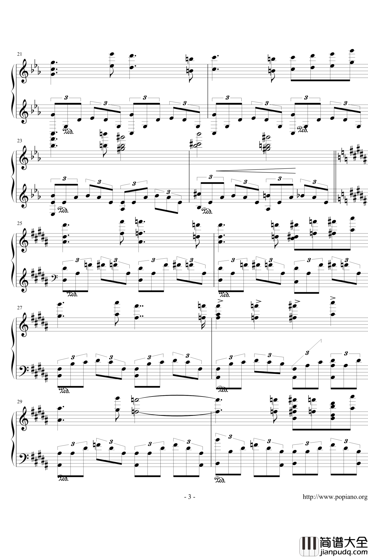 The_Crystal钢琴谱_跳舞的线