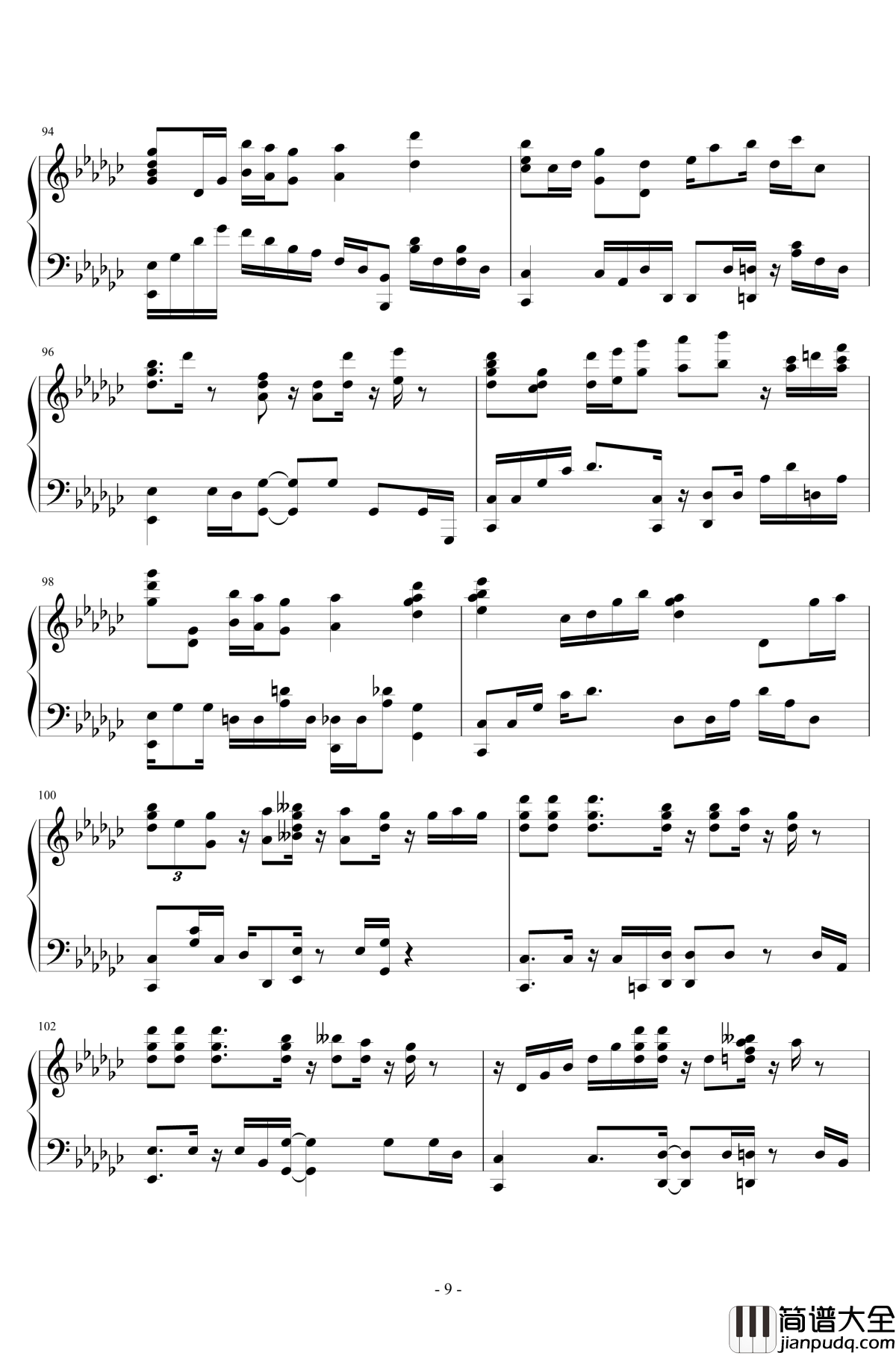 打上花火钢琴谱_华丽Maybe爵士版