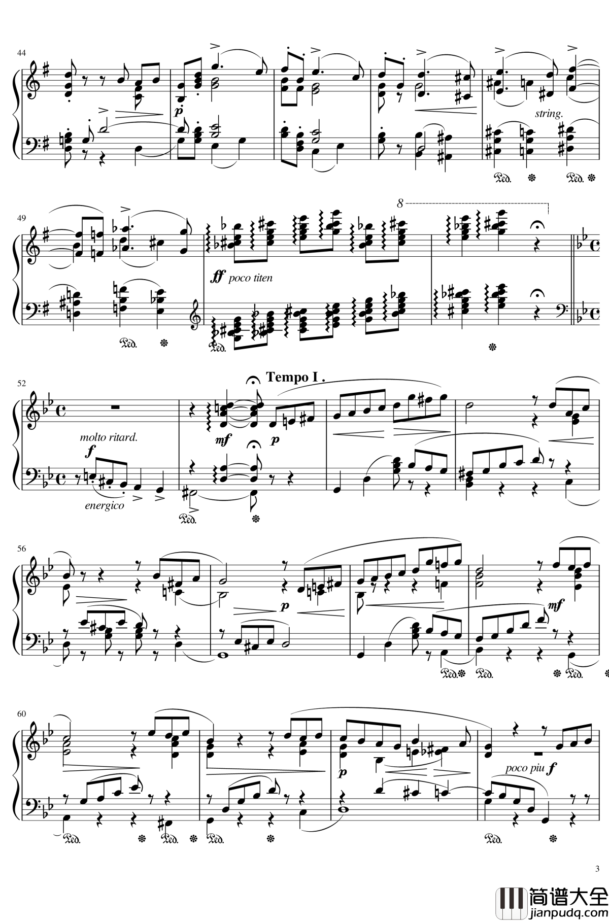 六月钢琴谱_船歌_The_seasons,June:_Barcarolle_柴科夫斯基_Peter_Ilyich_Tchaikovsky