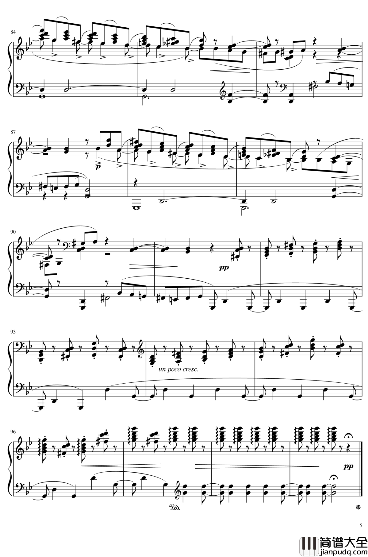 六月钢琴谱_船歌_The_seasons,June:_Barcarolle_柴科夫斯基_Peter_Ilyich_Tchaikovsky